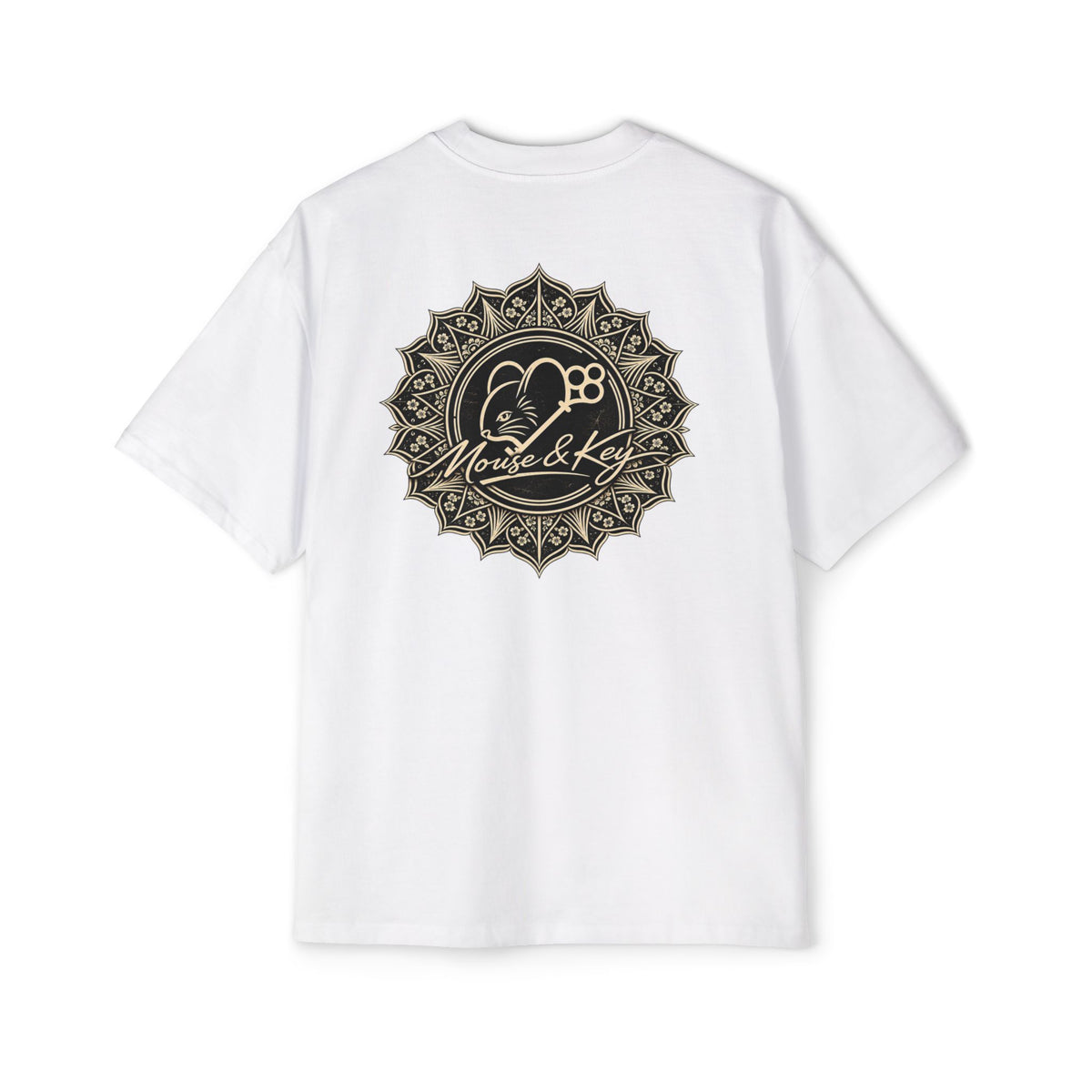 T-shirt oversize Mandala souris et clé