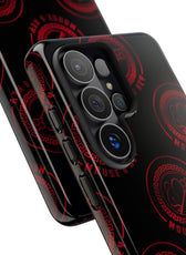 Coque de téléphone — Motif logo M&K à timbre rouge