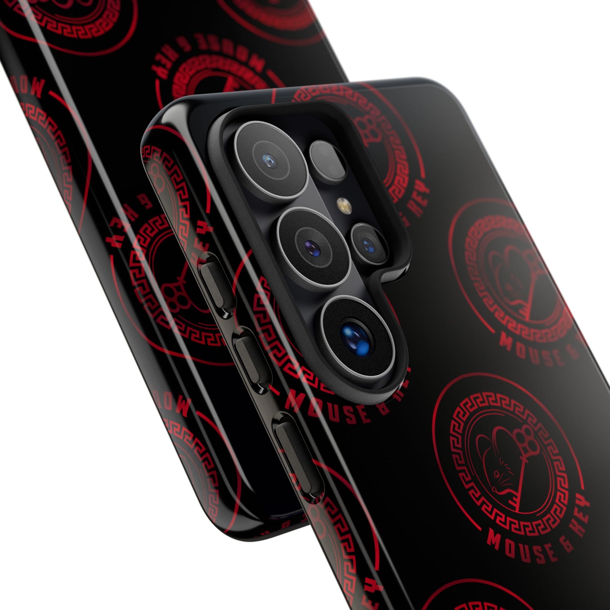 Coque de téléphone — Motif logo M&K à timbre rouge