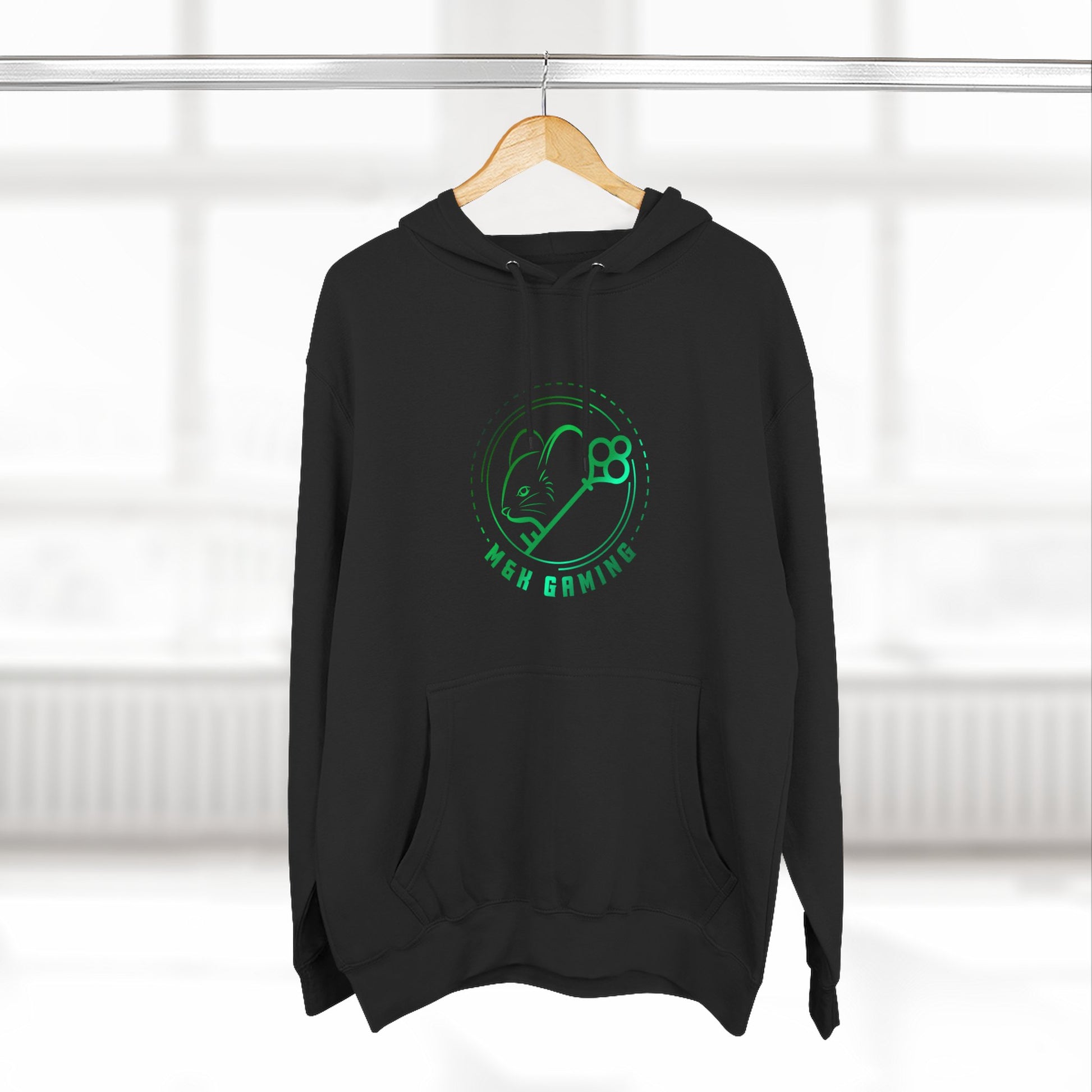 Green M & K Gaming Emblem - Fleece Hoodie
