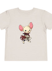 Toddler Tee — Cute Warrior Mouse Graphic Shirt