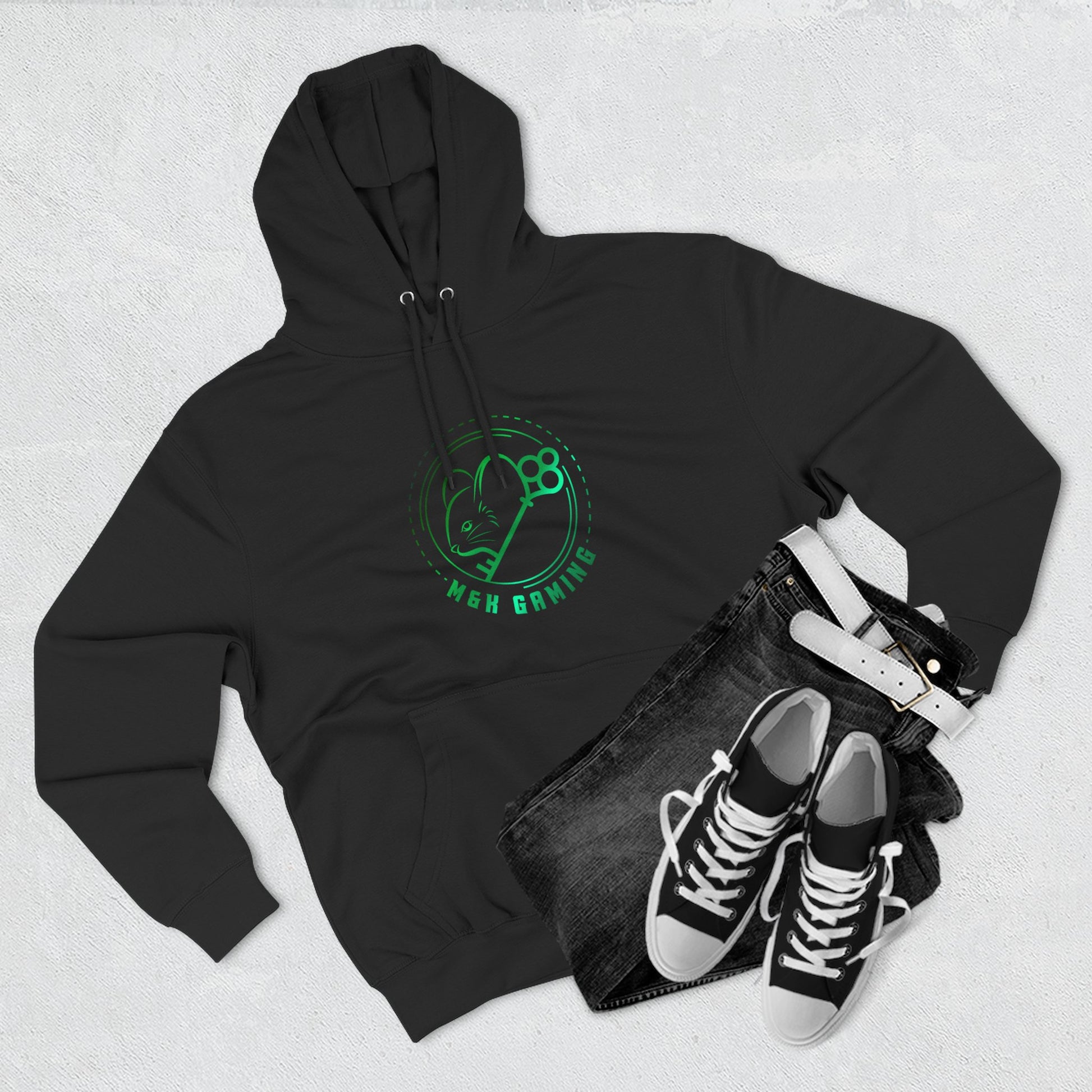 Green M & K Gaming Emblem - Fleece Hoodie