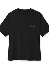 Front of black gaming mental health awareness shirt featuring “I Logged In Instead of Giving Up” graphic from Mouse & Key