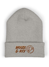 Bonnet de gaming brodé souris et clavier – Blanc