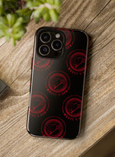 Coque de téléphone — Motif logo M&K à timbre rouge