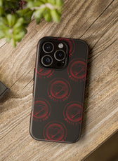 Coque de téléphone — Motif logo M&K à timbre rouge