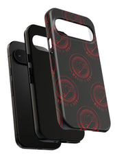 Coque de téléphone — Motif logo M&K à timbre rouge