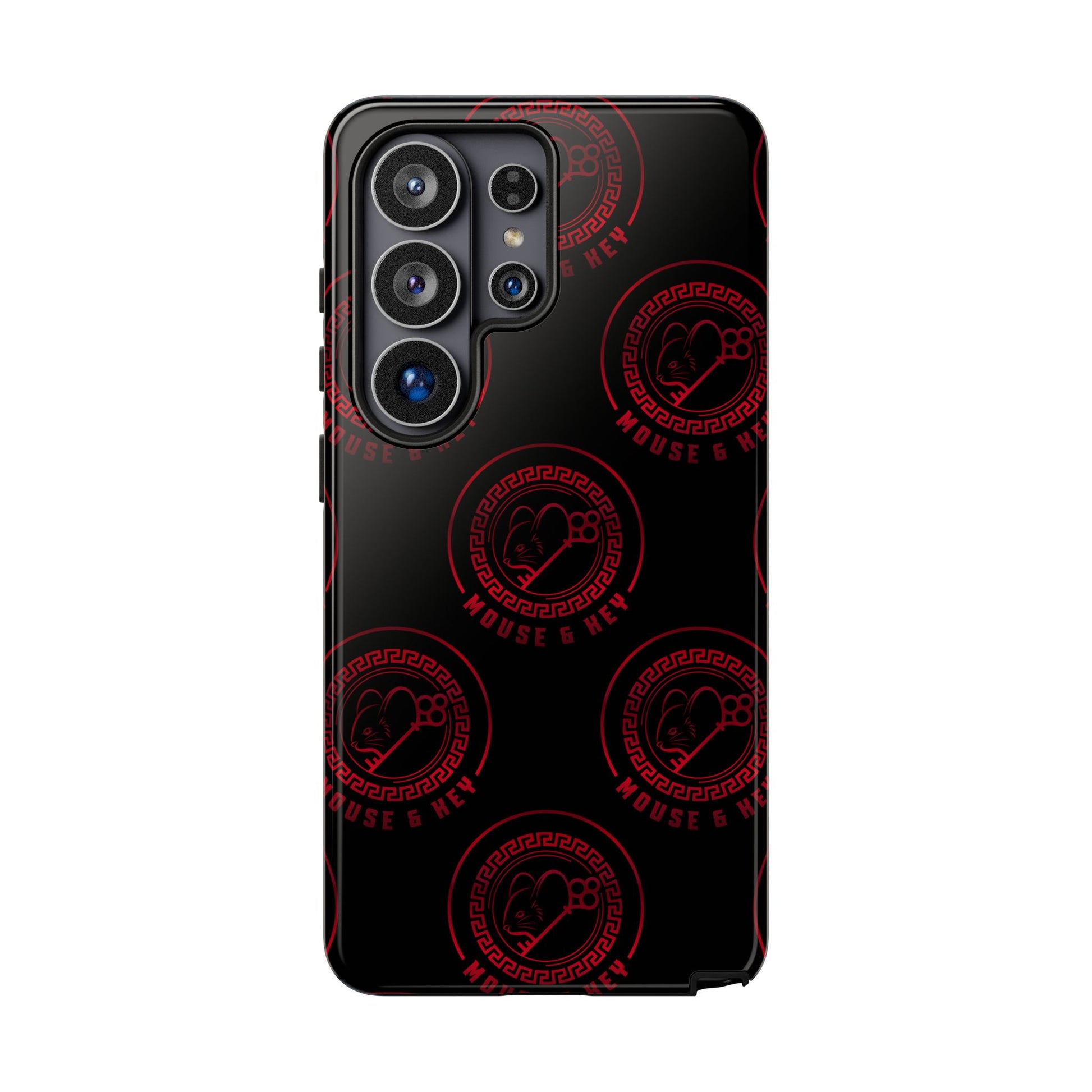 Coque de téléphone — Motif logo M&K à timbre rouge