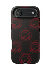 Coque de téléphone — Motif logo M&K à timbre rouge