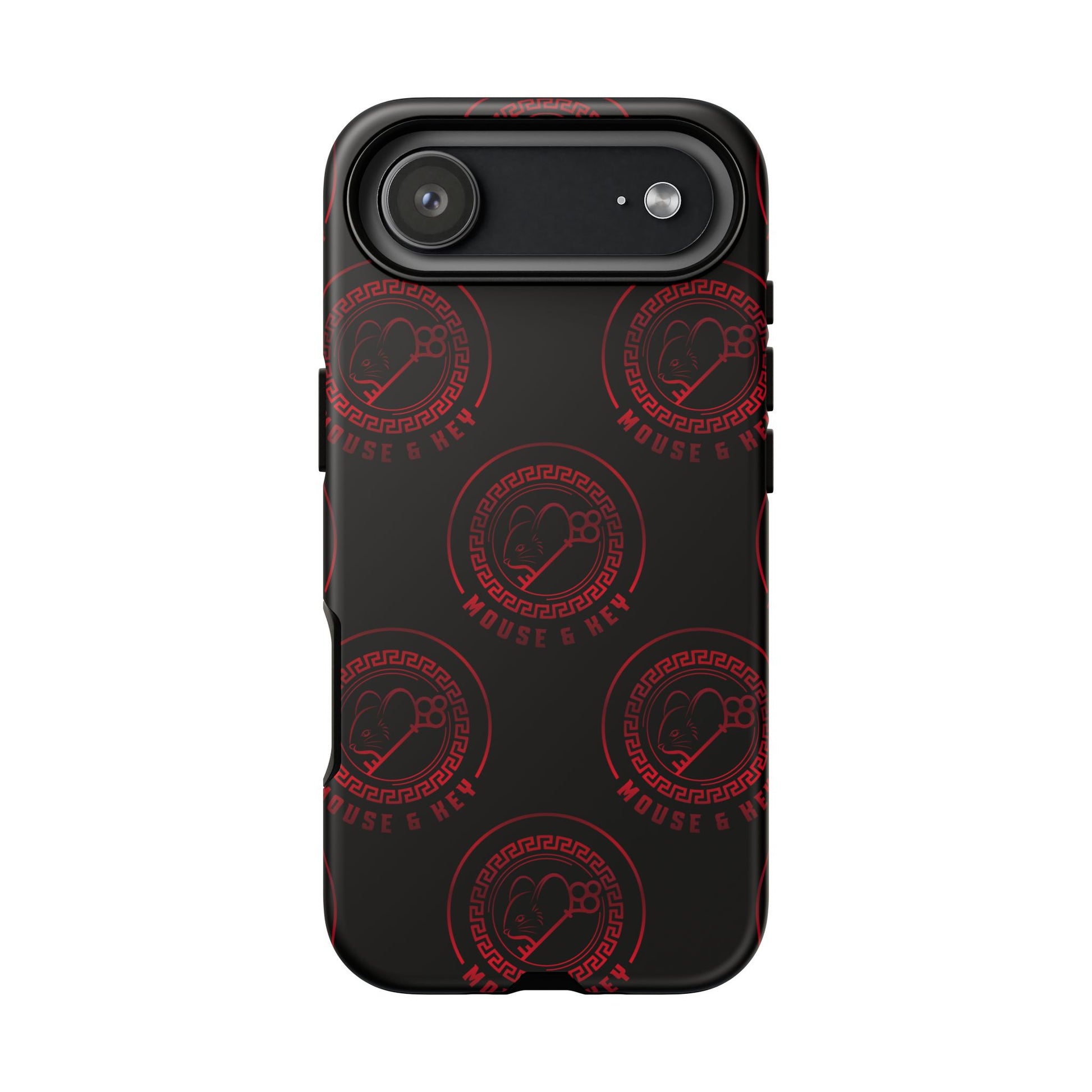 Coque de téléphone — Motif logo M&K à timbre rouge
