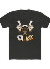 Front of heavy metal W-Key gaming t-shirt symbolizing moving forward in gaming and life