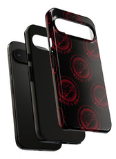 Coque de téléphone — Motif logo M&K à timbre rouge