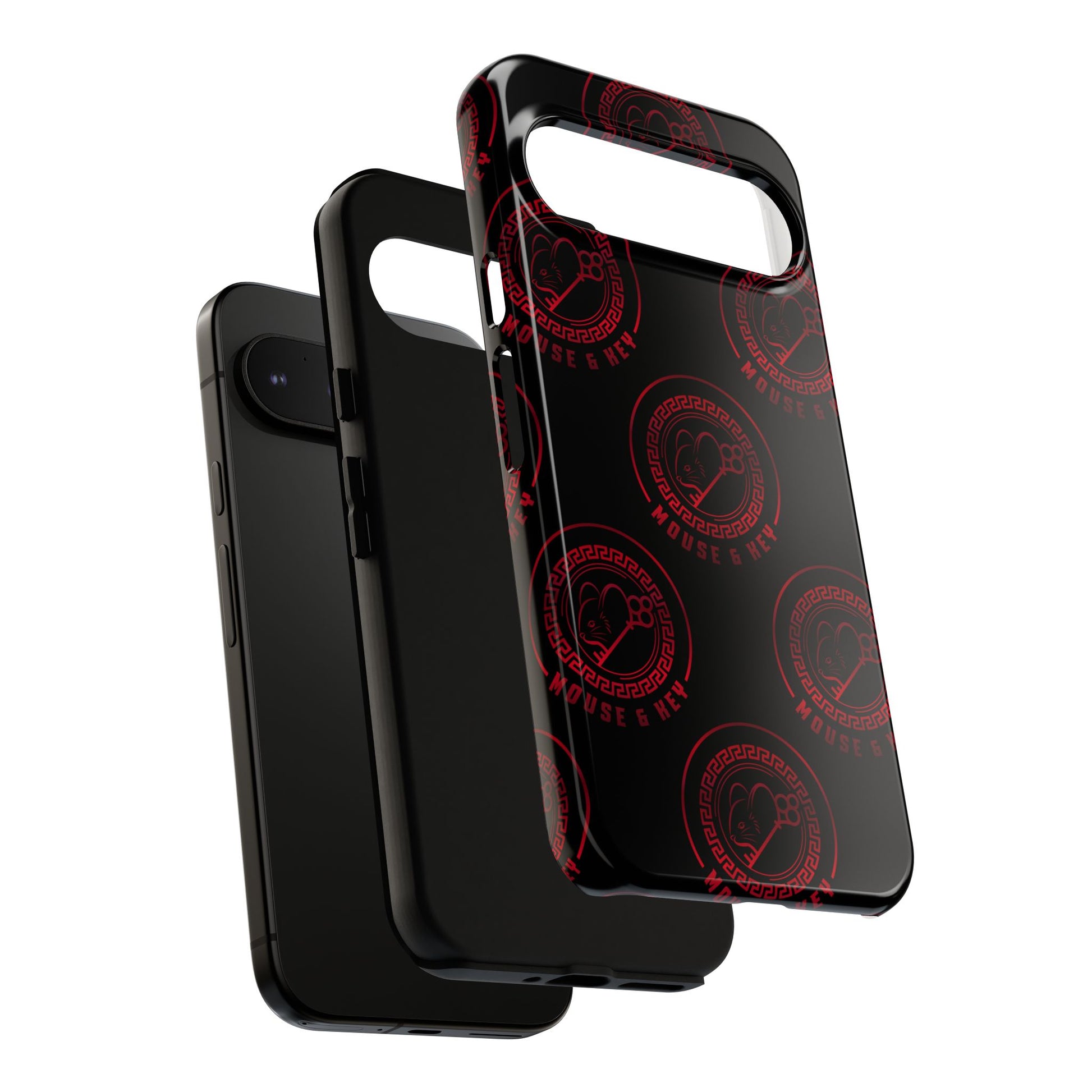 Coque de téléphone — Motif logo M&K à timbre rouge