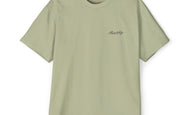 Front of Pistachio Mouse & Key Mandala oversized tee featuring intricate mandala mouse logo graphic design
