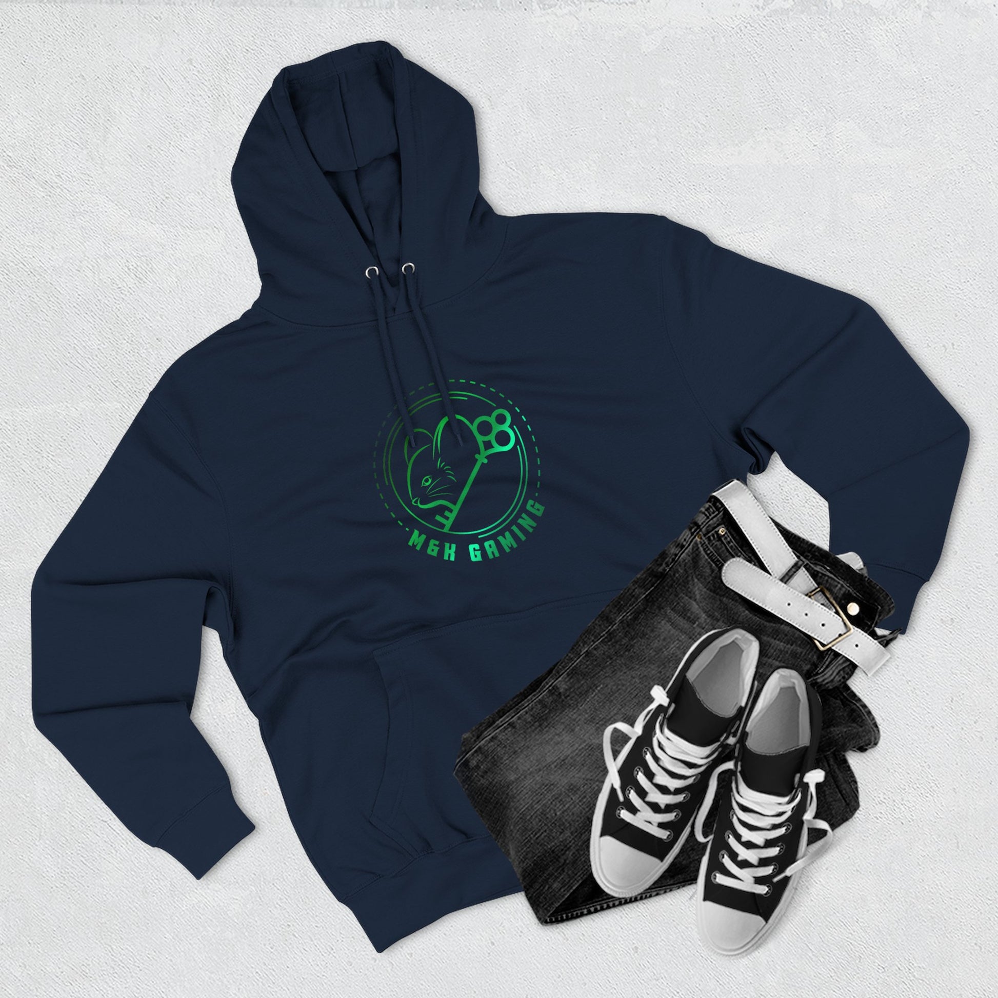 Green M & K Gaming Emblem - Fleece Hoodie