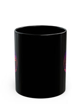 Black Ceramic Mug — Neon Pink 'Mouse & Me', 11oz/15oz