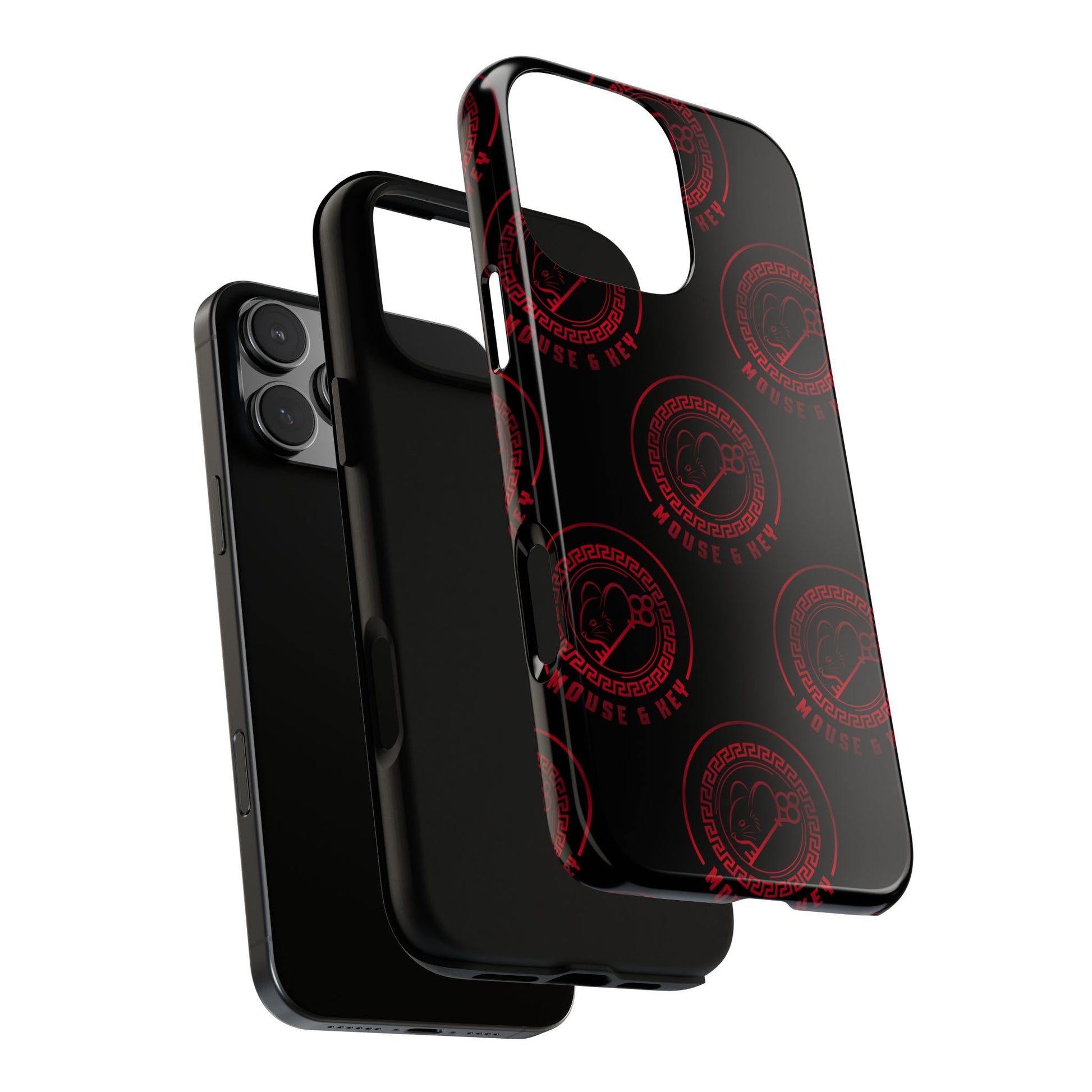 Coque de téléphone — Motif logo M&K à timbre rouge
