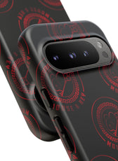 Coque de téléphone — Motif logo M&K à timbre rouge