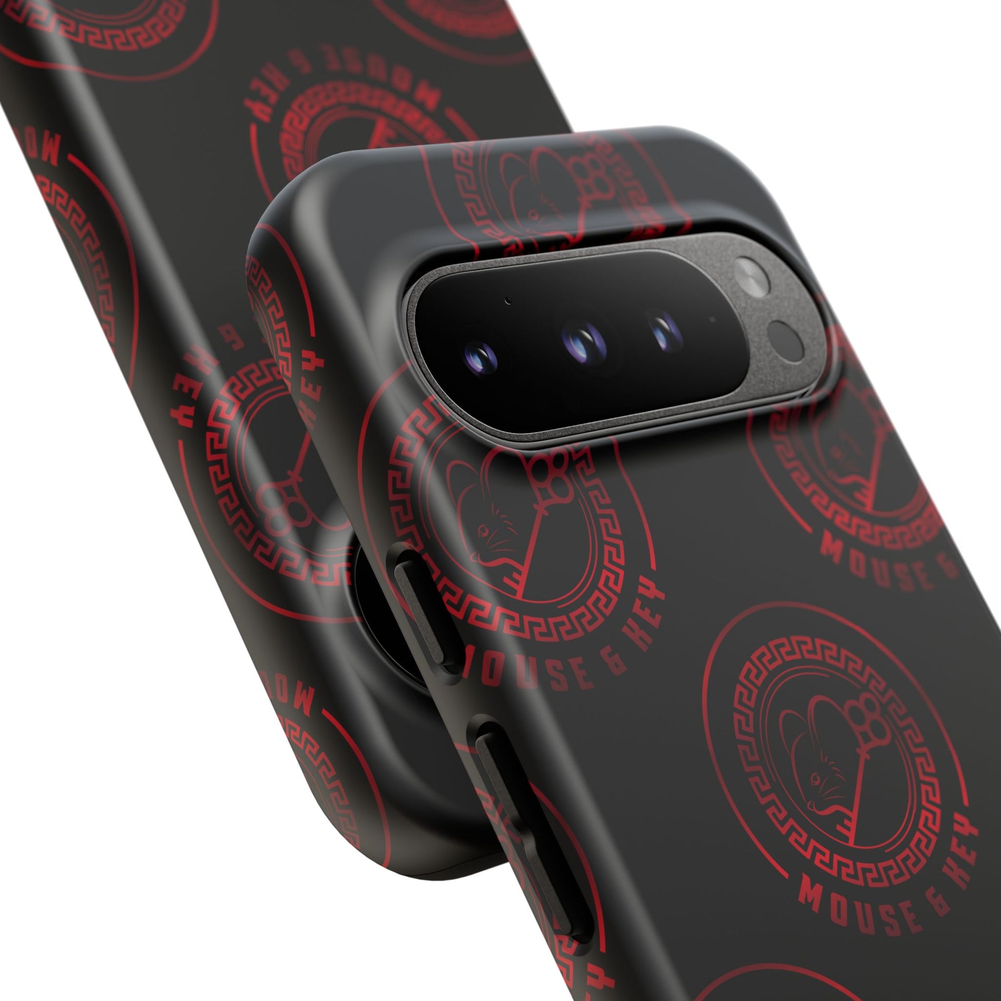 Coque de téléphone — Motif logo M&K à timbre rouge