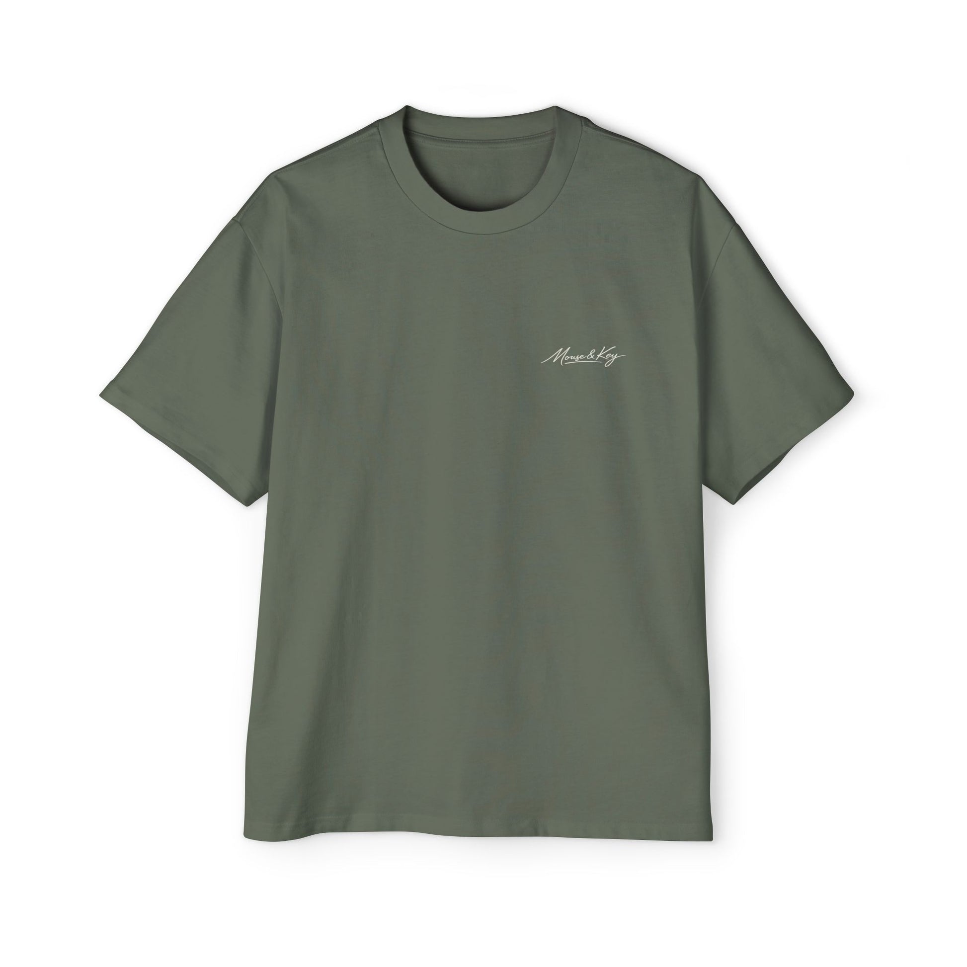 Front of Cypress Mouse & Key Mandala oversized tee featuring intricate mandala mouse logo graphic design