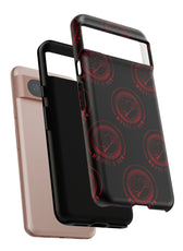 Coque de téléphone — Motif logo M&K à timbre rouge