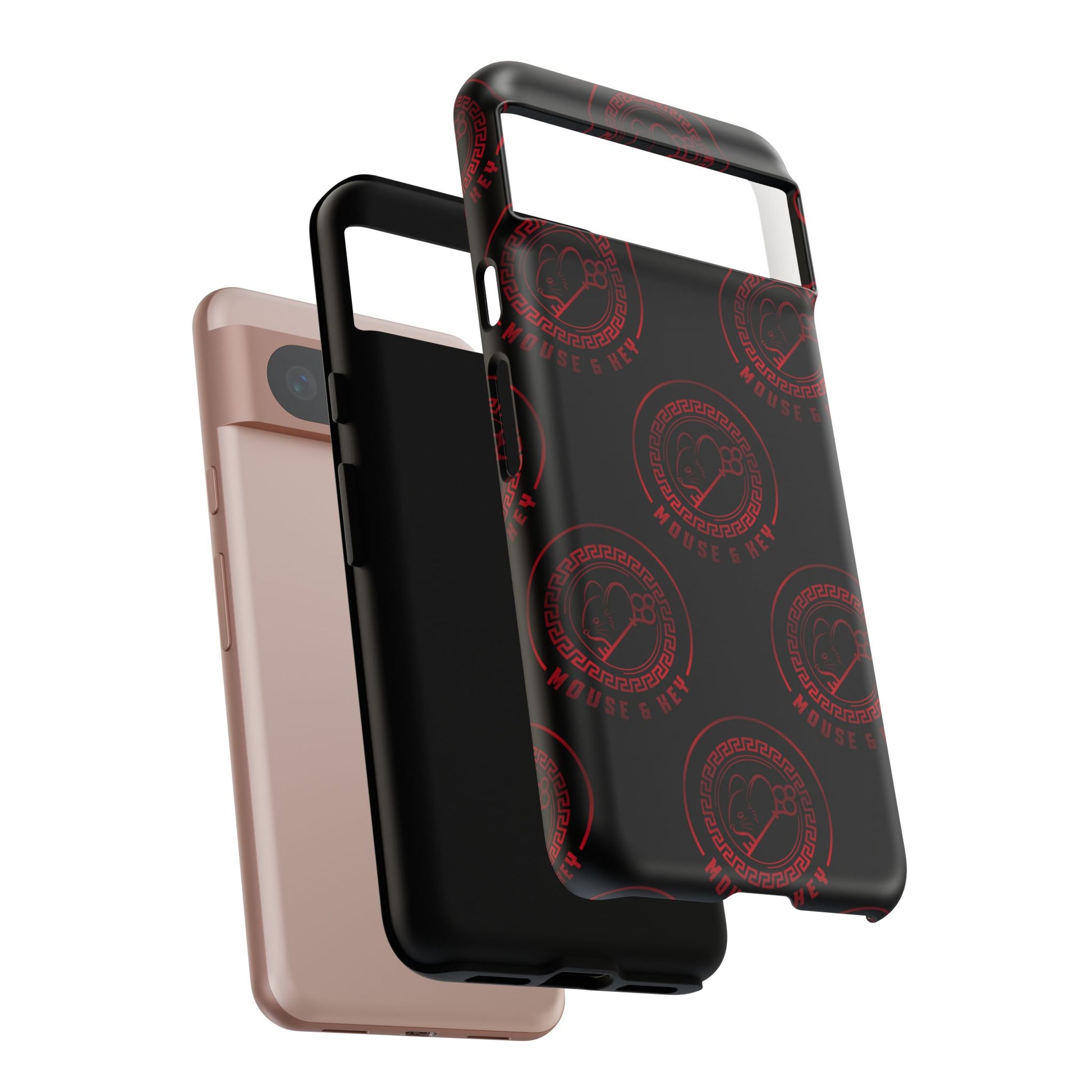 Coque de téléphone — Motif logo M&K à timbre rouge