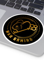 Gold M & K Gaming Round Stickers