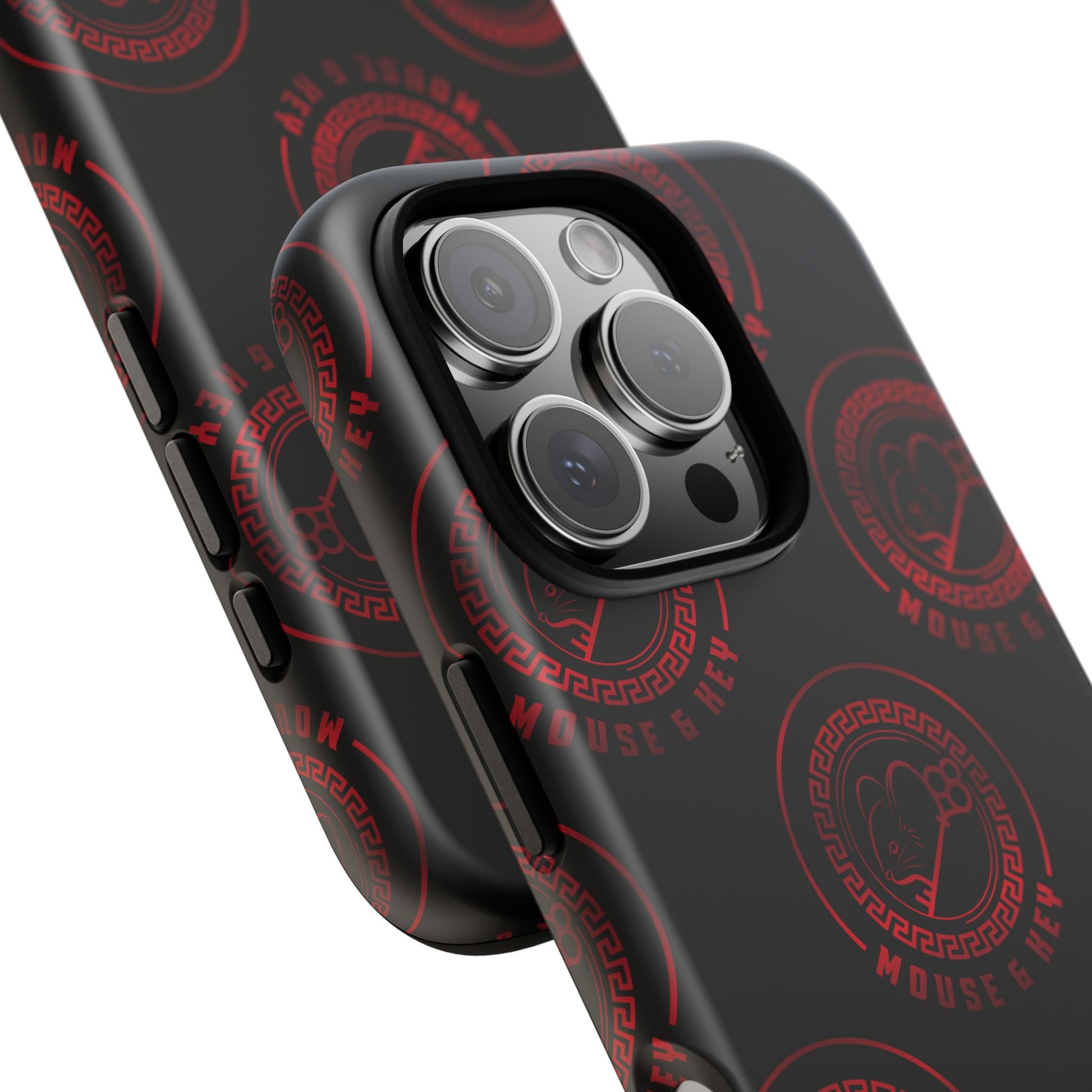Coque de téléphone — Motif logo M&K à timbre rouge