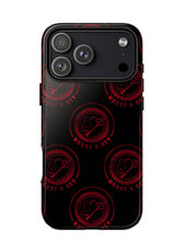 Coque de téléphone — Motif logo M&K à timbre rouge
