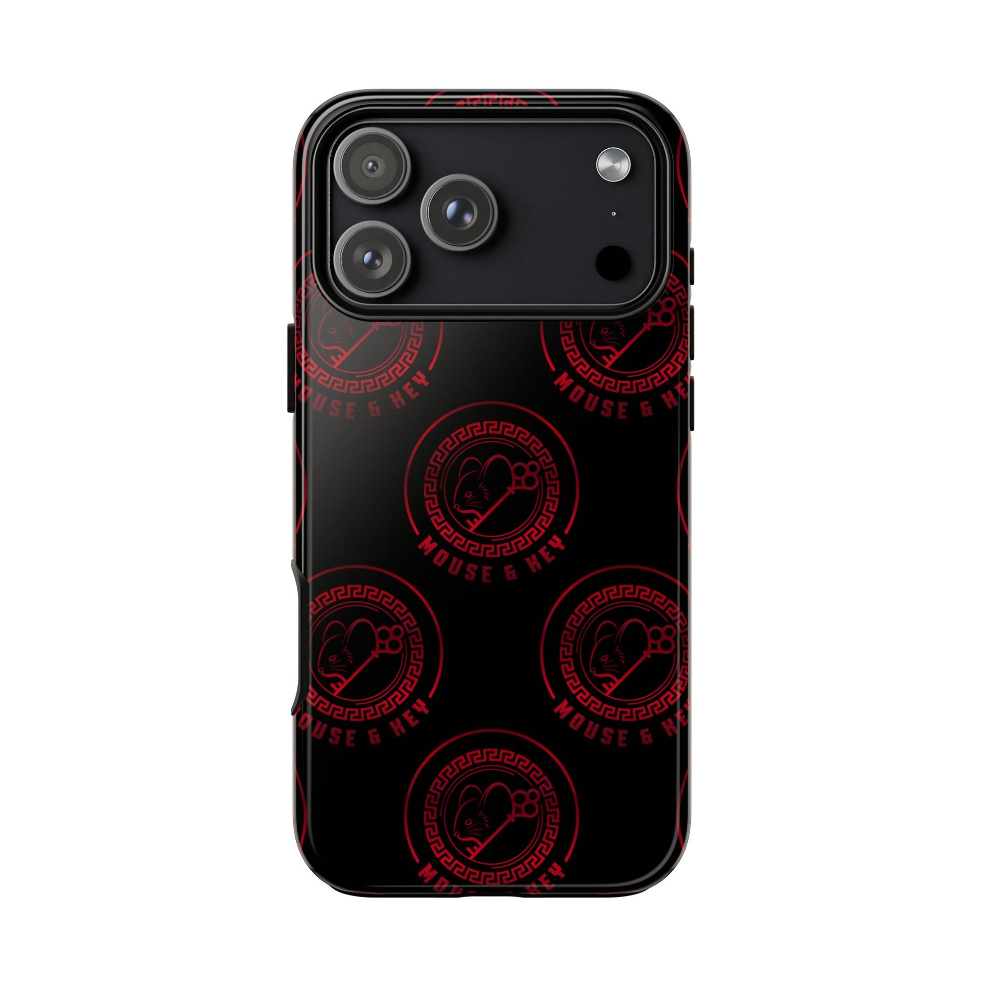 Coque de téléphone — Motif logo M&K à timbre rouge