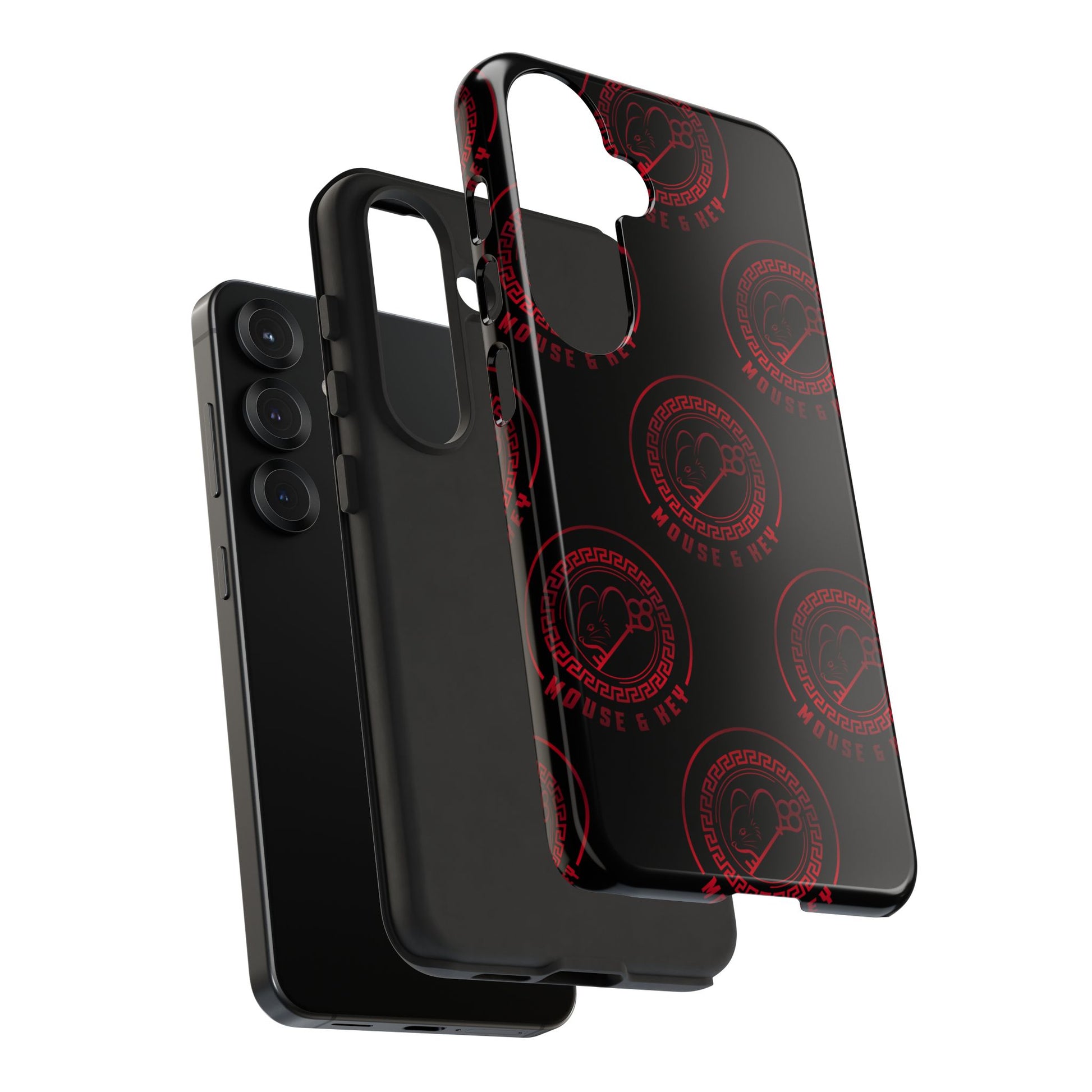 Coque de téléphone — Motif logo M&K à timbre rouge
