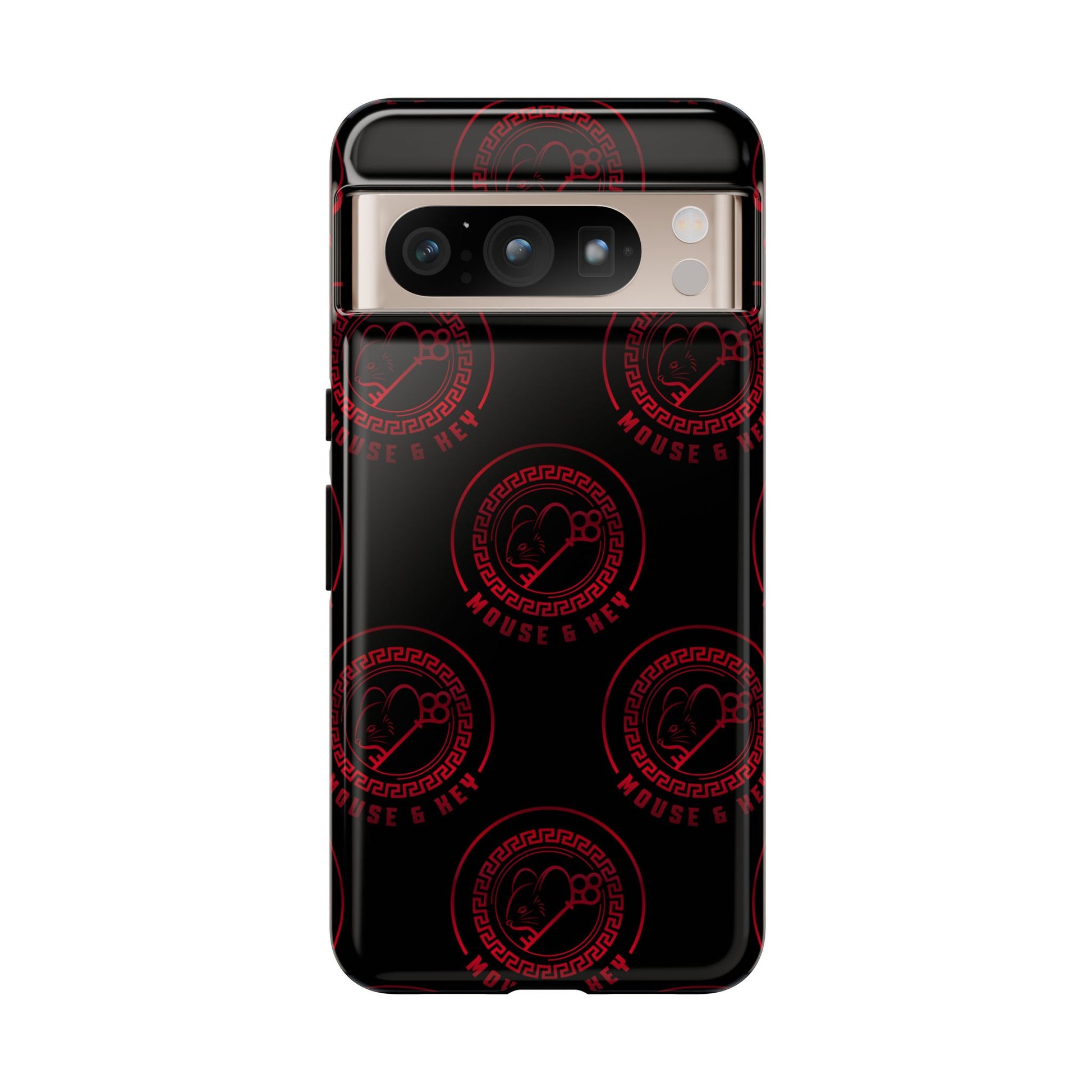 Coque de téléphone — Motif logo M&K à timbre rouge