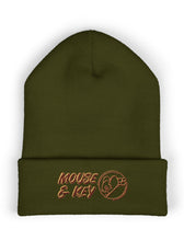 Bonnet de gaming brodé souris et clavier – Blanc