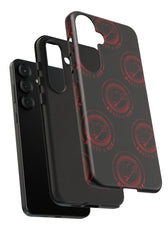 Coque de téléphone — Motif logo M&K à timbre rouge