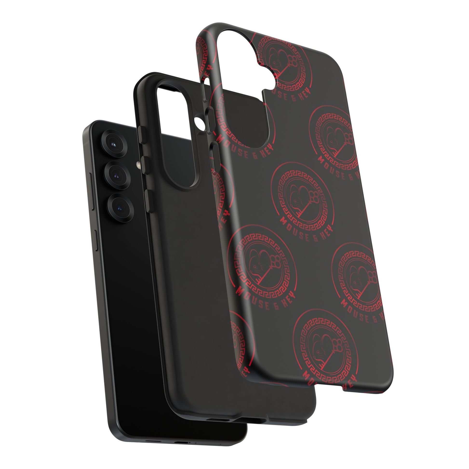 Coque de téléphone — Motif logo M&K à timbre rouge