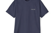 Front of midnight blue Mouse & Key Mandala oversized tee featuring intricate mandala mouse logo graphic design