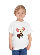 Toddler Tee — Cute Warrior Mouse Graphic Shirt