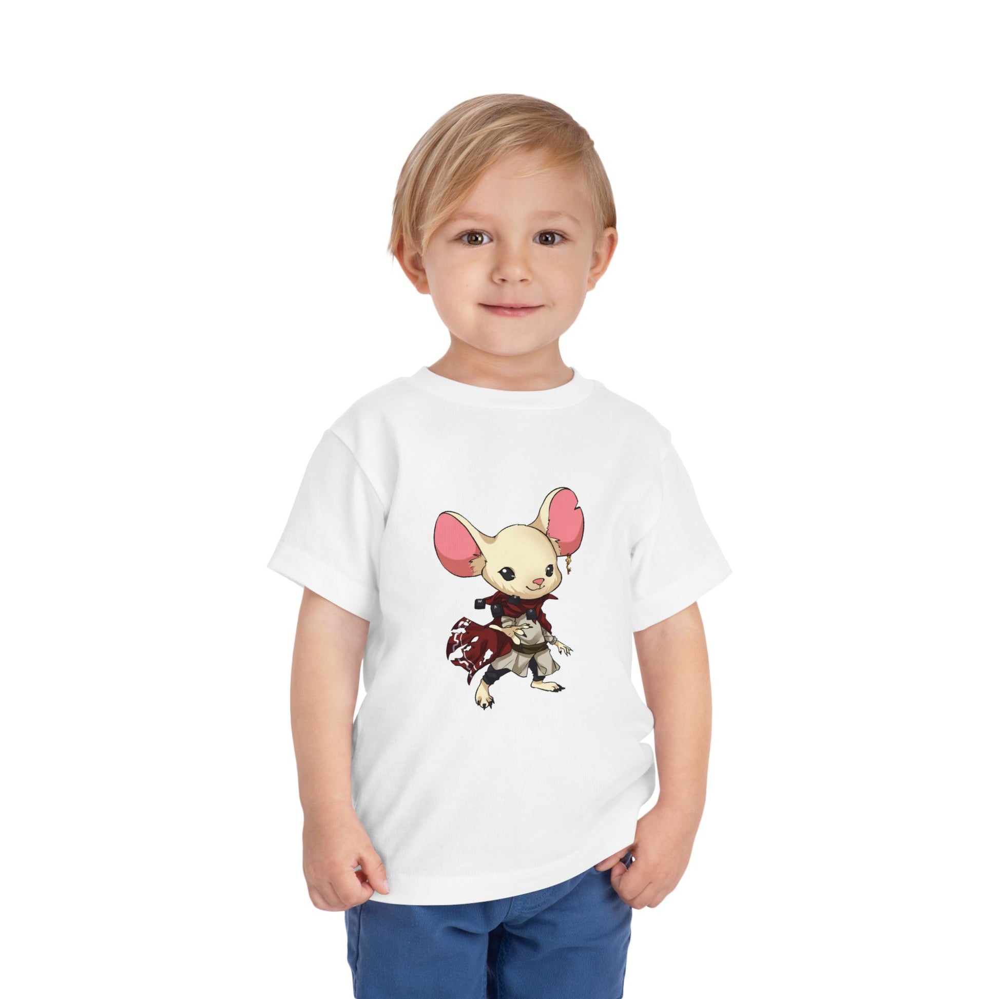 Toddler Tee — Cute Warrior Mouse Graphic Shirt
