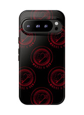 Coque de téléphone — Motif logo M&K à timbre rouge