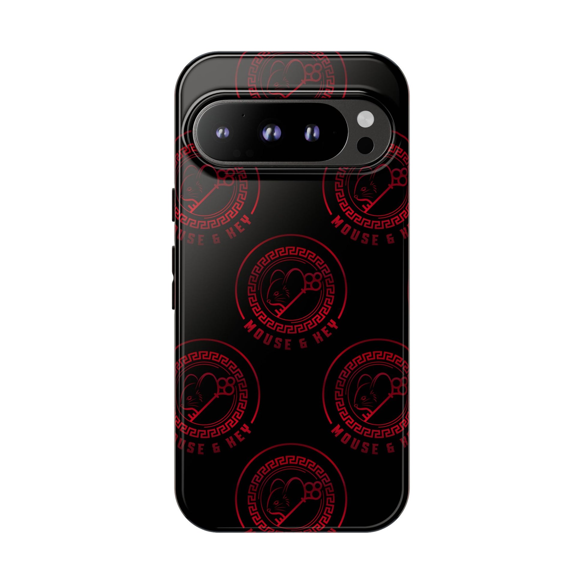 Coque de téléphone — Motif logo M&K à timbre rouge
