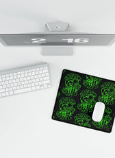 Neon Green Mouse & Key Gaming Desk Mat
