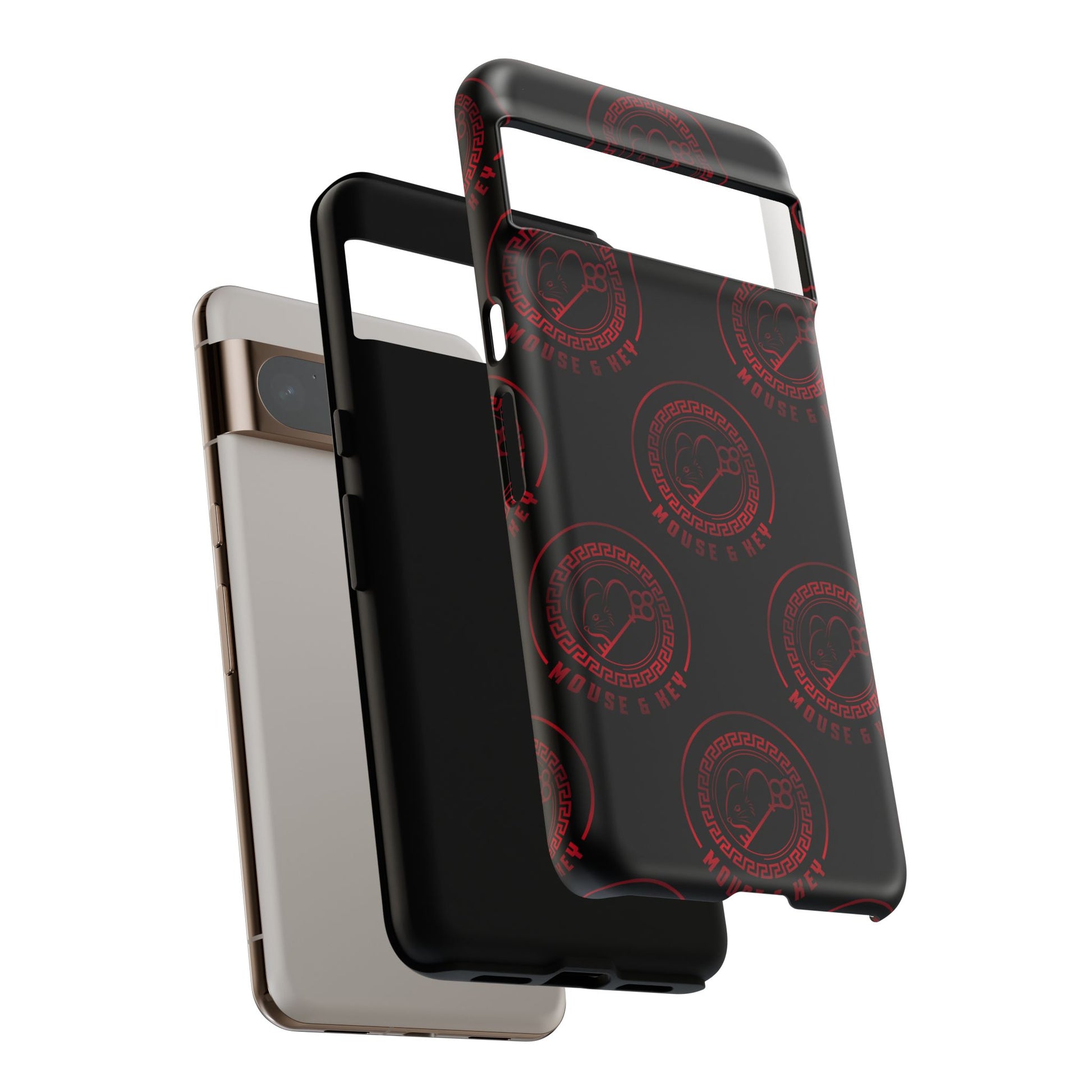 Coque de téléphone — Motif logo M&K à timbre rouge