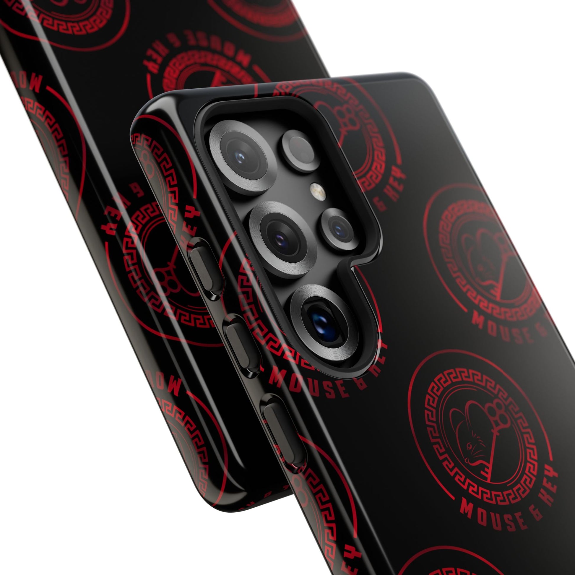 Coque de téléphone — Motif logo M&K à timbre rouge