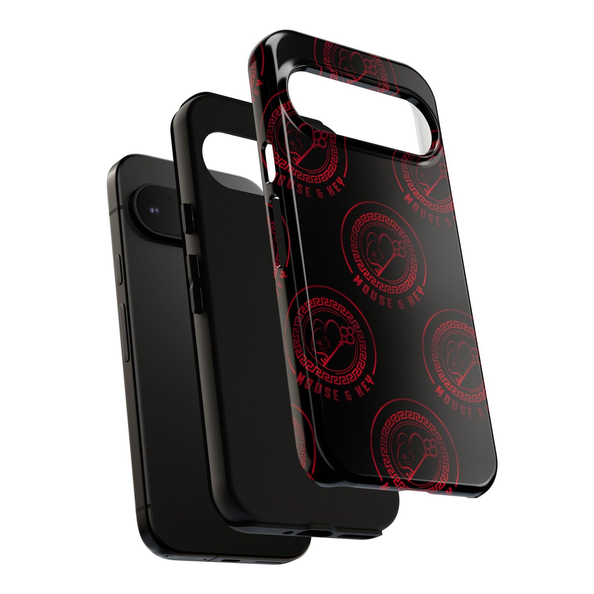 Coque de téléphone — Motif logo M&K à timbre rouge