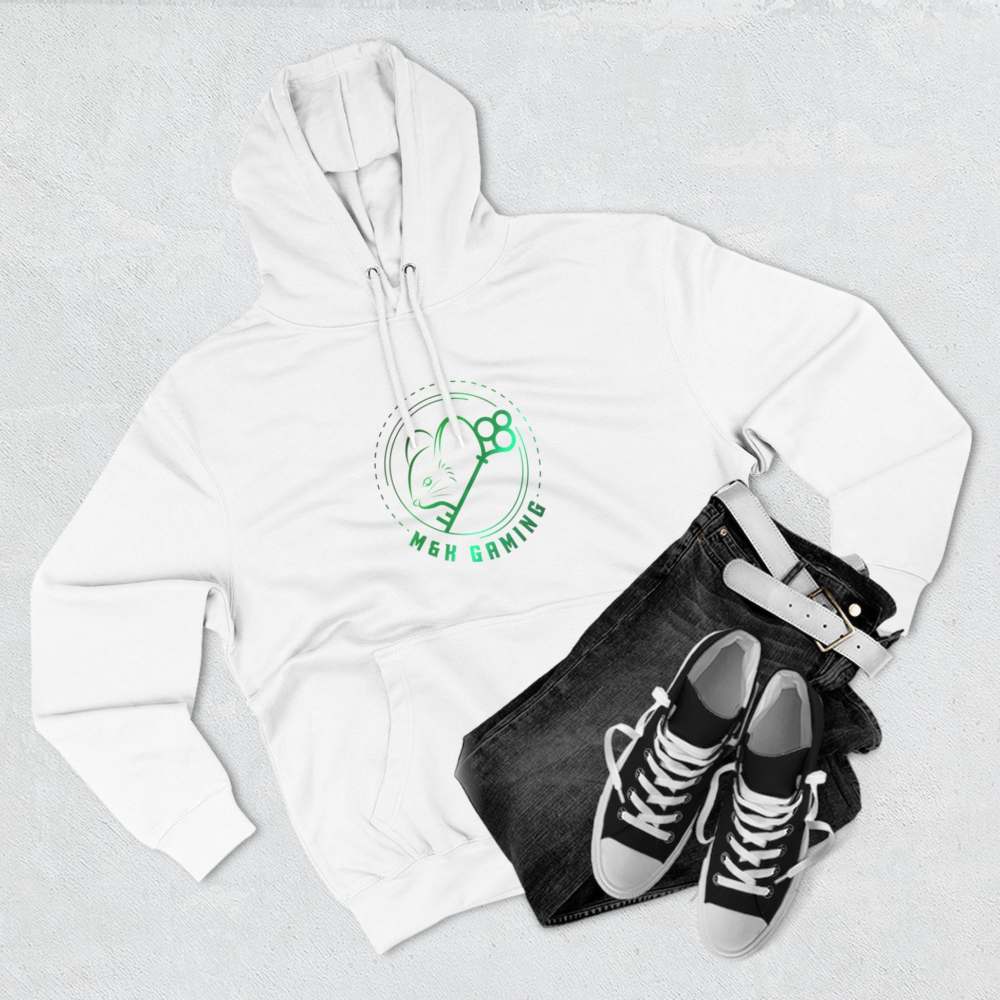 Green M & K Gaming Emblem - Fleece Hoodie