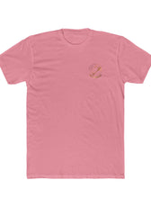 Front of light pink Mouse & Key bDrip gaming shirt featuring black graffiti-style mouse graphic design