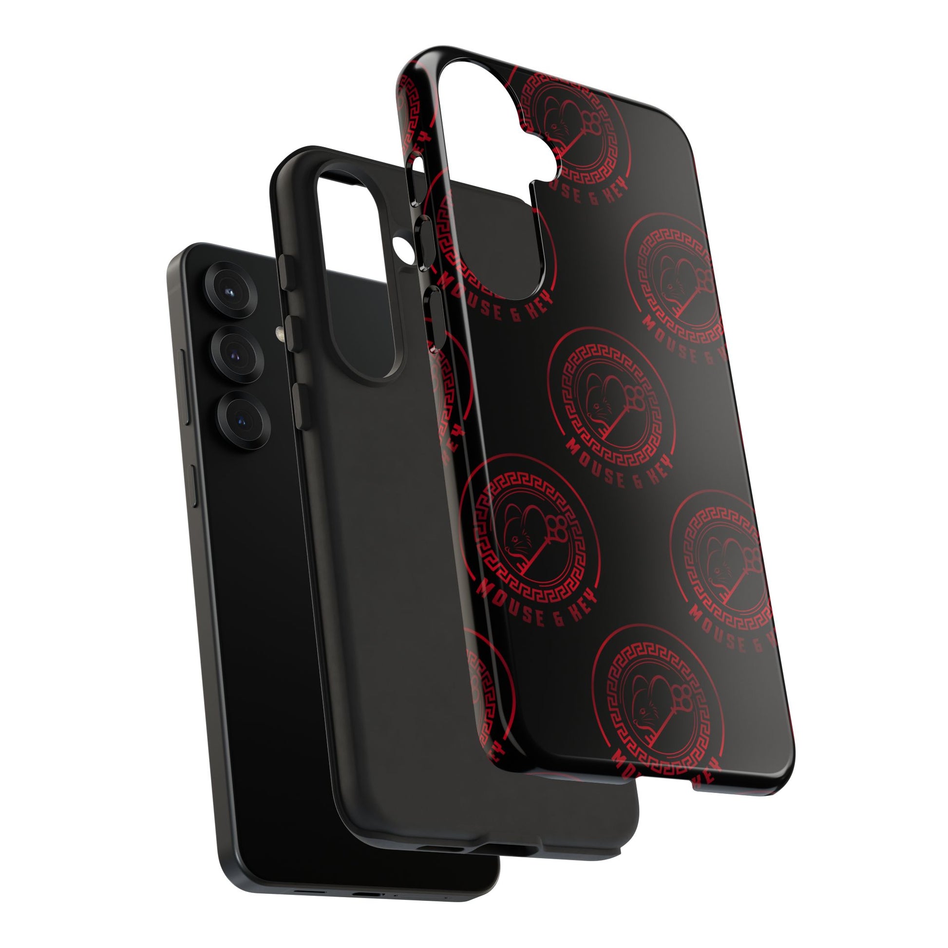 Coque de téléphone — Motif logo M&K à timbre rouge