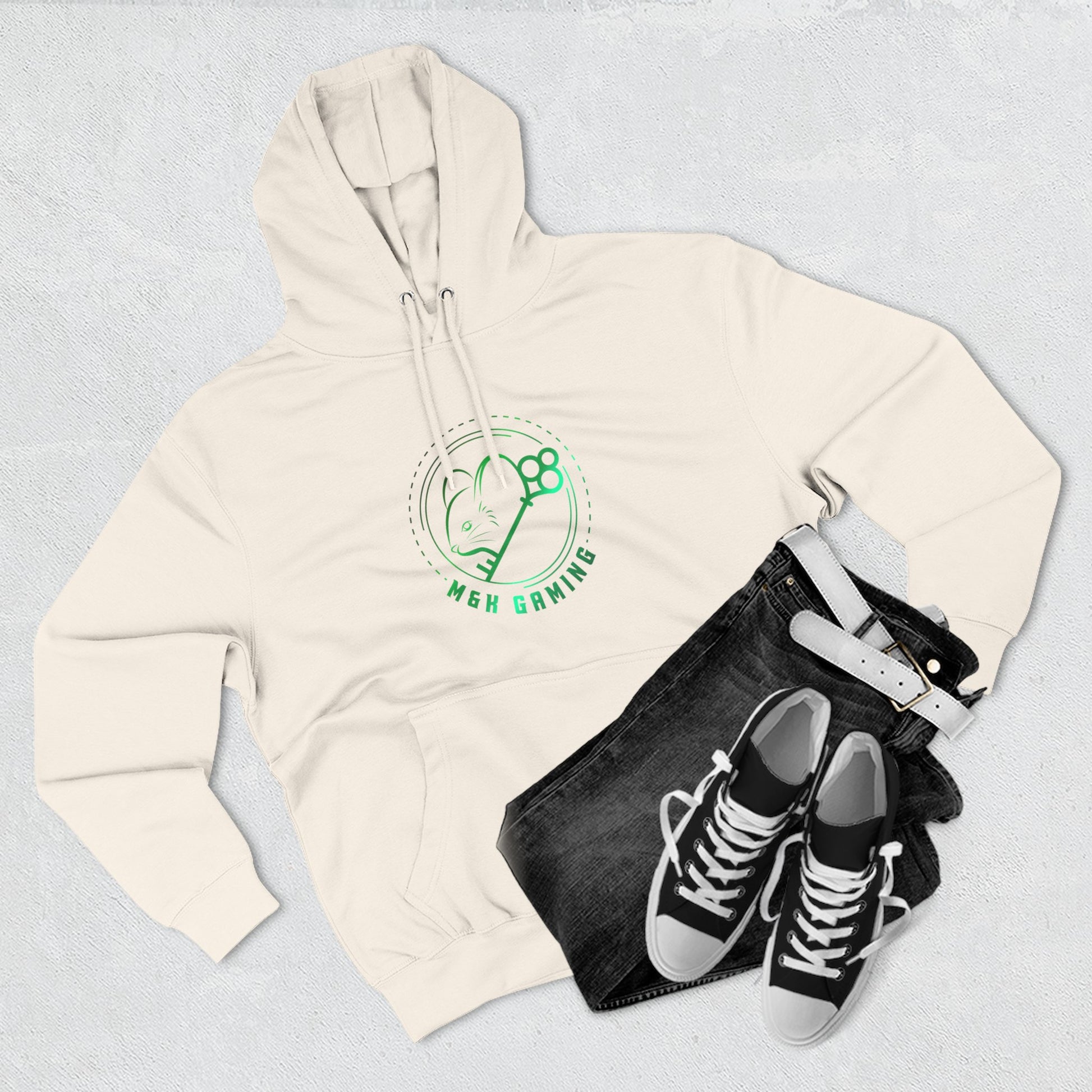 Green M & K Gaming Emblem - Fleece Hoodie
