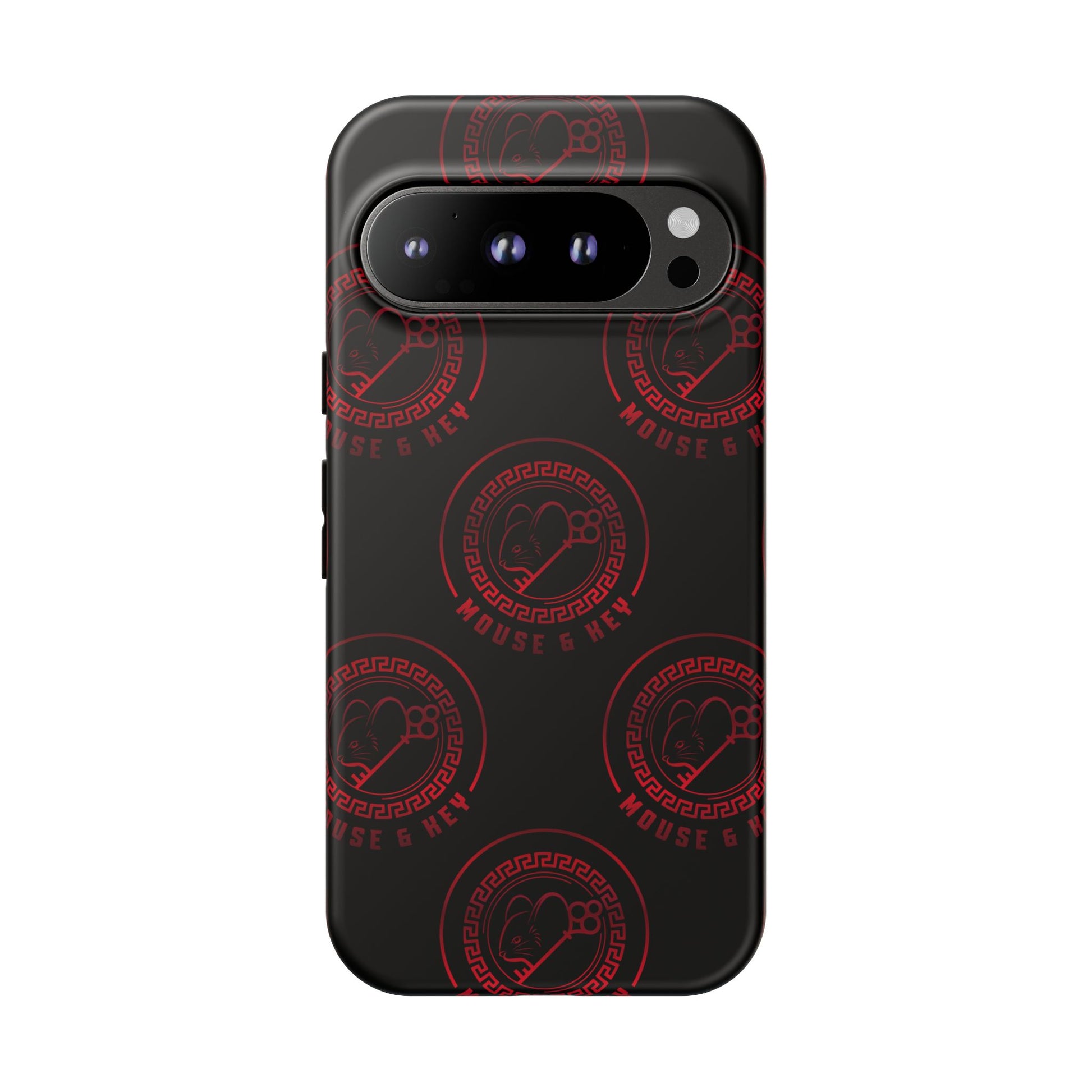 Coque de téléphone — Motif logo M&K à timbre rouge