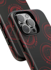 Coque de téléphone — Motif logo M&K à timbre rouge
